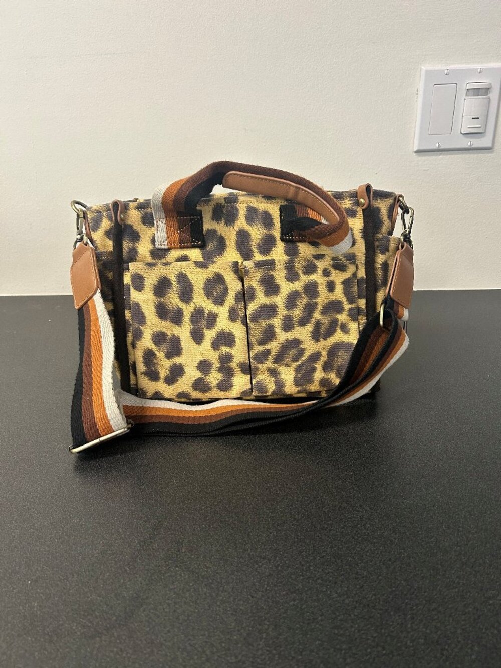 Urban Originals Leopard Print Tote / Satchel Bag